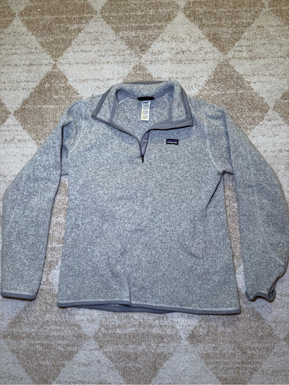 Patagonia Heather Gray Half-Zip Fleece Pullover